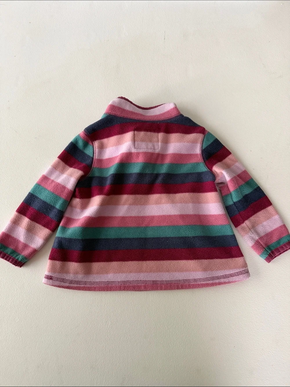 OshKosh B'gosh - Pink Multi-Stripe Half-Zip Fleece Pullover